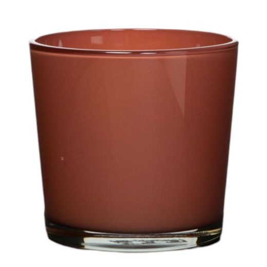 Conner Planter Glass regular red brown h16 d17 