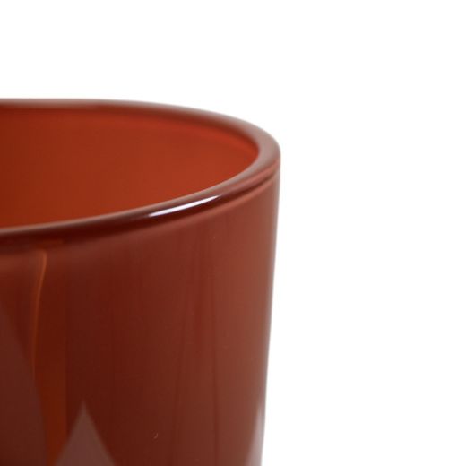 Conner Planter Glass regular red brown h16 d17 