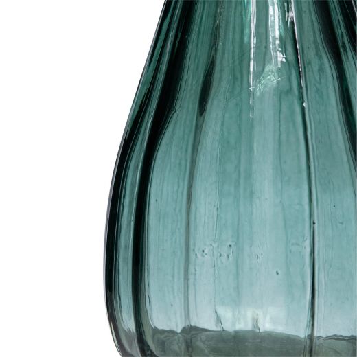Hannah Vase bouteille bleu h22 d7 