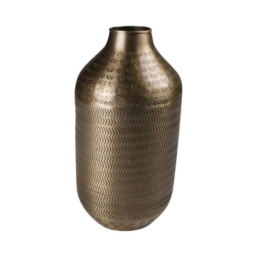 Metal bottle vases gold finish H25 D12,5