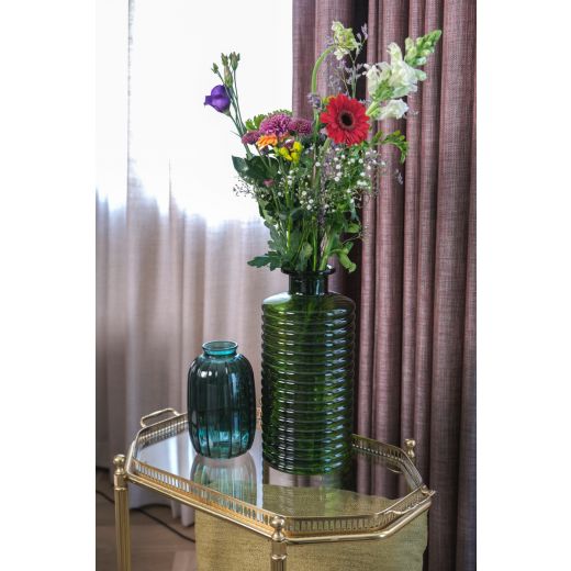 Line Vase bouteille vert pin h31 d14,5 