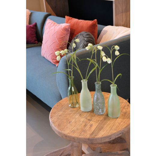 Kraft-Box Vase bouteille vert h18 d6x26,5cm (set of 4)