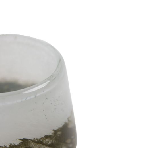 Vaas Lucent mondgeblazen wit groen h12 d10cm