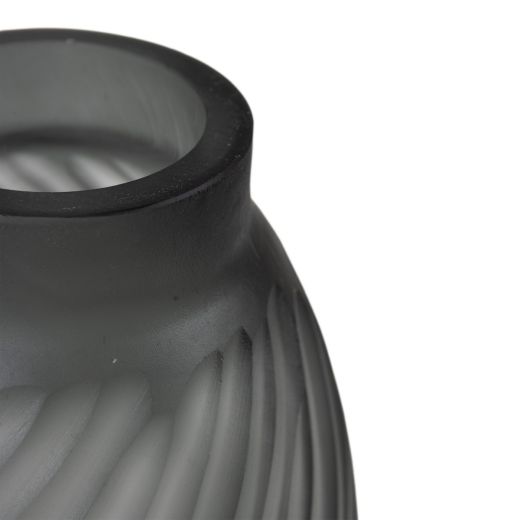 Vaas Nerida uitgesneden grijs h40 d16,5cm