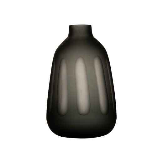 Vaas Nerida uitgesneden grijs h33,5 d21,5cm