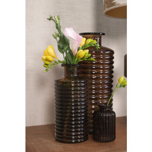 Line Vase bouteille brun h31 d14,5 