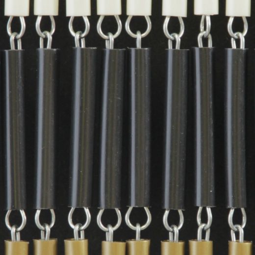 Zipper Mosquito Curtain Creme - gold - black 90x210cm 