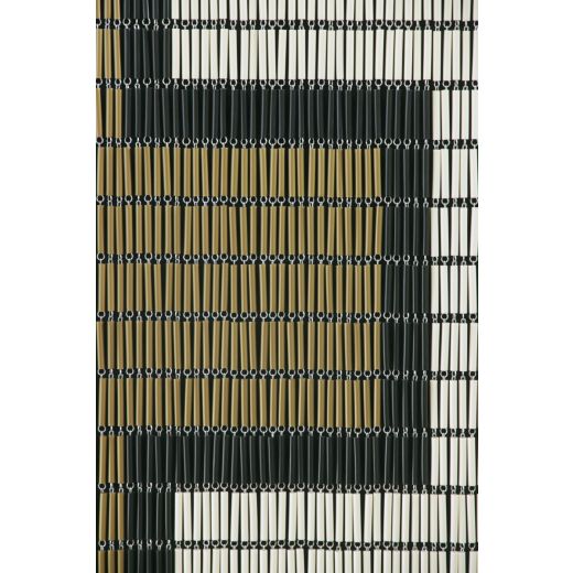 Zipper Mosquito Curtain Creme - gold - black 100x232cm 