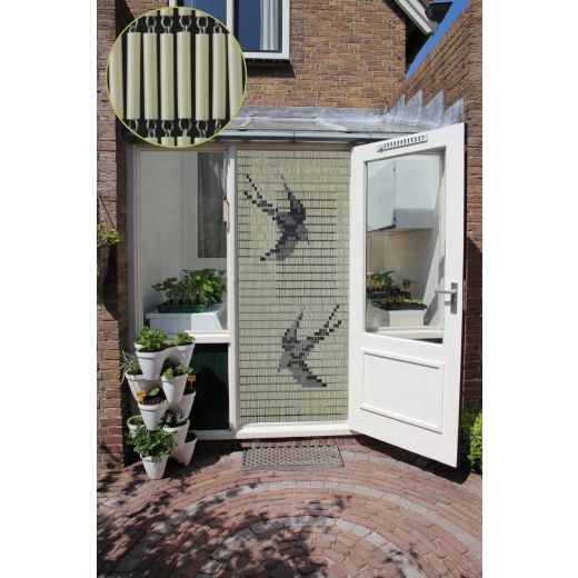 Swallow Mosquito Curtain Creme-Black-Silver 100x232cm 