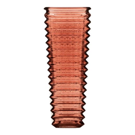 Vase cube line pink h27 d14x11