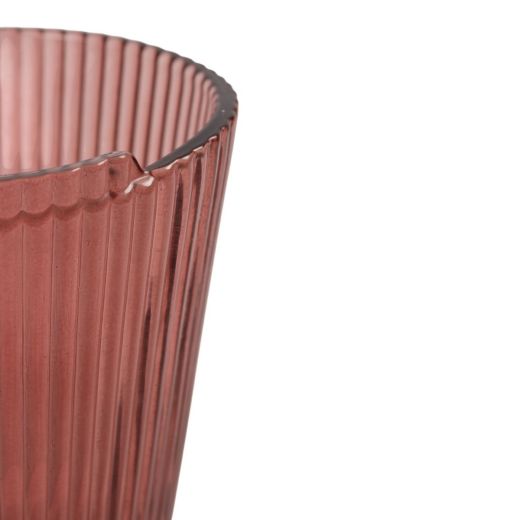 Vase bow stripe red h22,5 d12,5