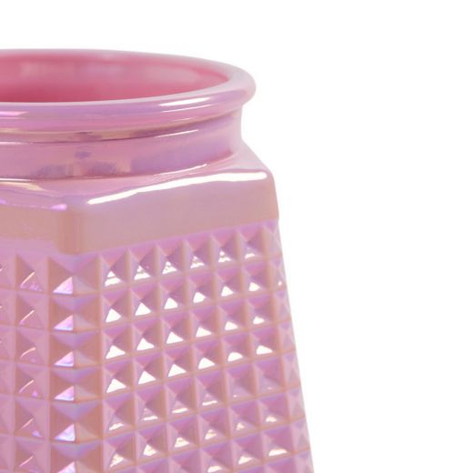 Vase Hexa soft pink H18 D13