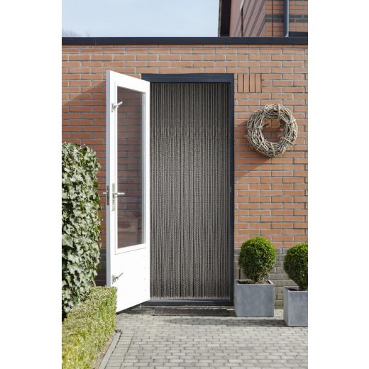 Alcampo Rideau anti-mouches noir 100x260cm 