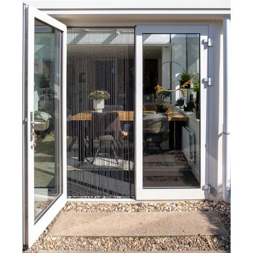 Dominica Beads Rideau anti-mouches noir 90x210cm 