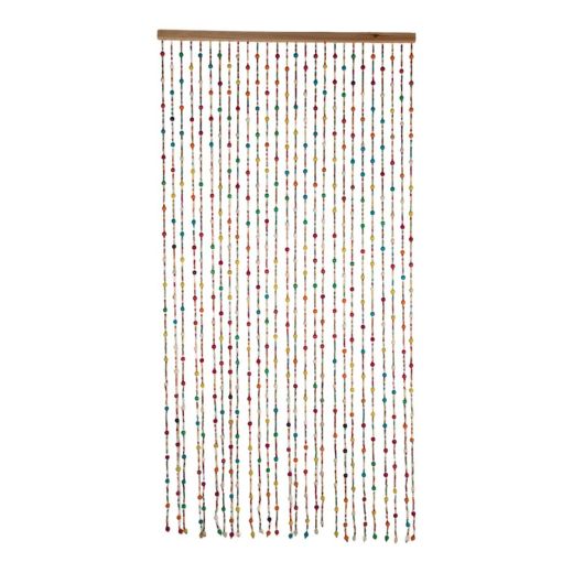 Big wooden pearls Mosquito curtain multi color 93x220cm 