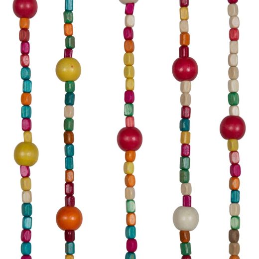 Big wooden pearls Mosquito curtain multi color 93x220cm 