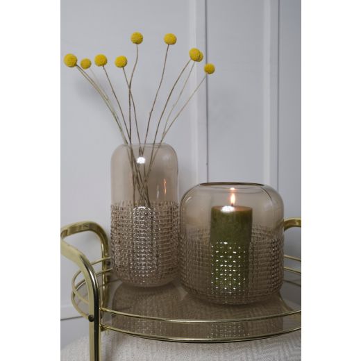 Elaine Structured Bottom Vase amber h18 d17 