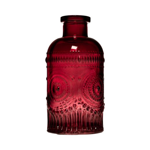 Boras Vase bouteille rouge h13 d6,4 