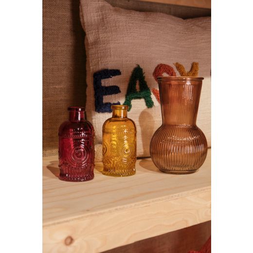 Boras Vase bouteille rouge h13 d6,4 
