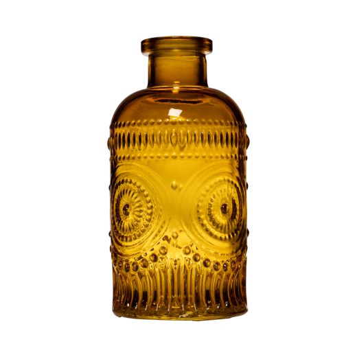 Boras Vase bouteille jaune h13 d6,4 