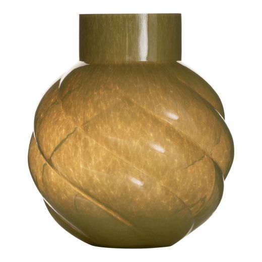 Vase Groove solid vert h24 d22,5cm