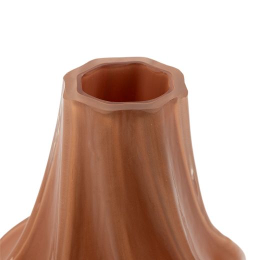 Vase Lumen solid marron h25 d15cm