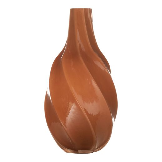 Vase Lumen solid marron h35 d17cm