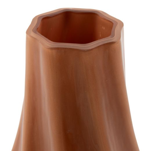 Vase Lumen solid marron h35 d17cm