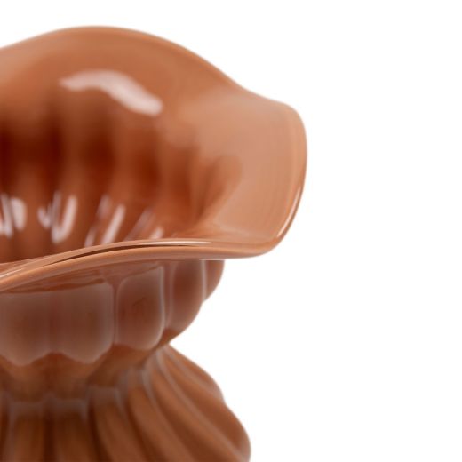 Vase Arteo solid marron h23 d15cm