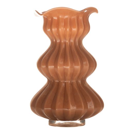 Vase Arteo solid marron h28 d18cm