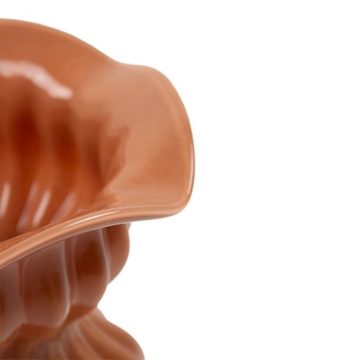 Vase Arteo solid marron h28 d18cm