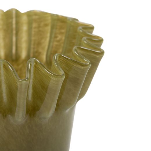 Vase Opale solid vert h21,5 d16,5cm