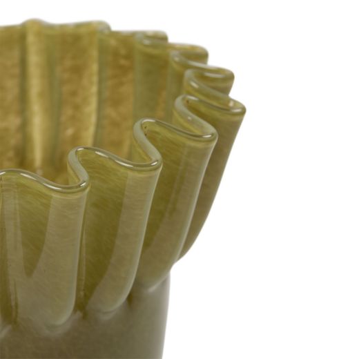 Vase Opale solid vert h29 d19,5cm