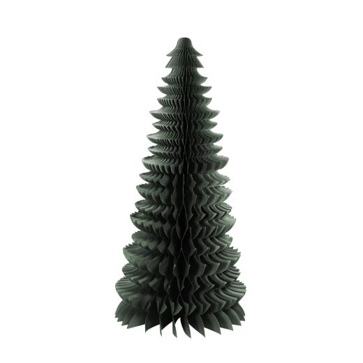 X Mas Tree Decorative paper ornament dark green 160cm