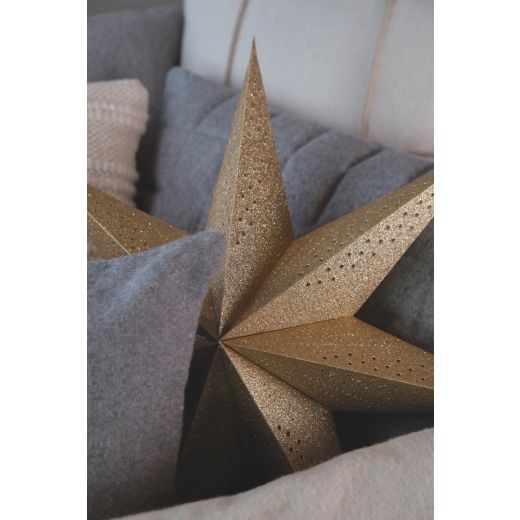 Decorative paper mini dots star champagne glitter 45cm