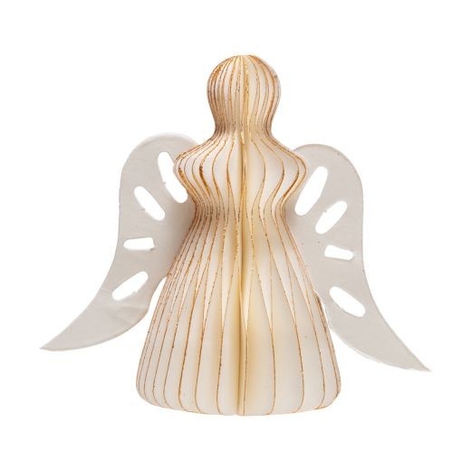 Paper Christmas Ornament Angel Off White 10 cm