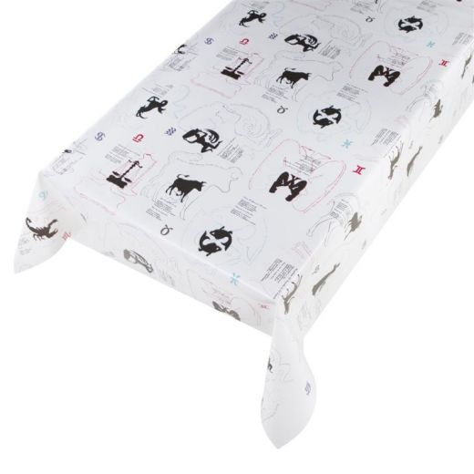 Zodiac Pvc Tablecloth white 140cmx20mtr 