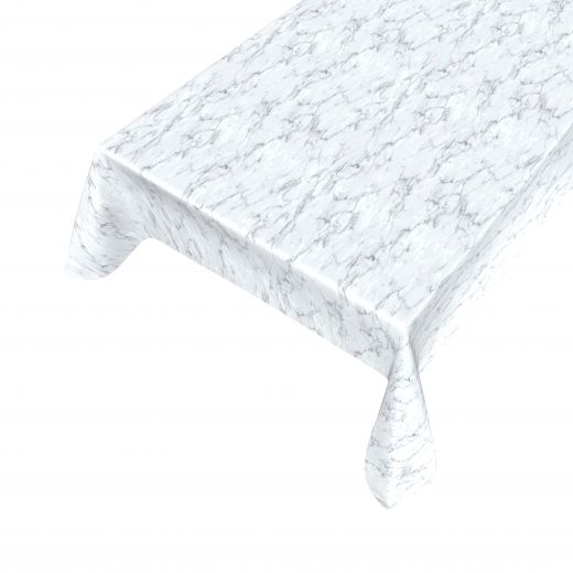 Marble Pvc Tablecloth white 140cmx20mtr 