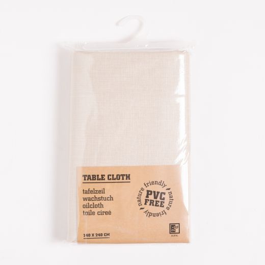 Linen Look Embossing Toile cirée Beige 140cmx2,4mtr 