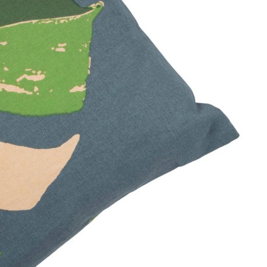 Monstera m. blue cushion 45x45 cm
