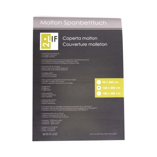 Art.1353203 MoltonSpannbettuch 160x200cm