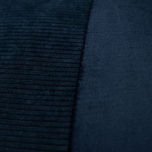 Cushion velvet blue & corduroy 30 x 50 cm