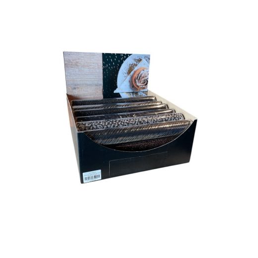 Decorative tablerunner box  black 28x150 cm 21 rolls