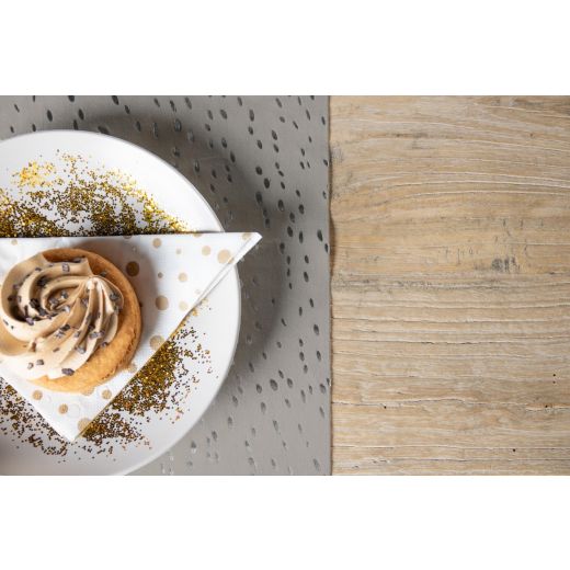 Decorative tablerunner box  grey 28x150 cm 21 rolls