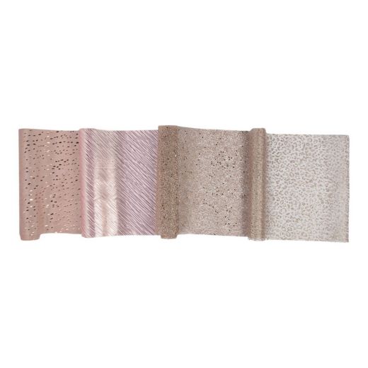 Decorative tablerunner box  pink 28x150 cm 21 rolls