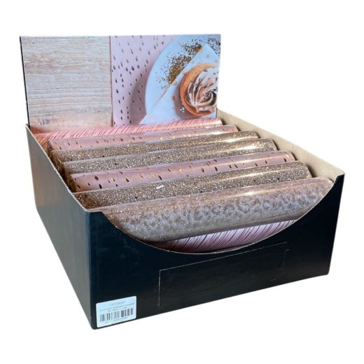 Decoratie tafelloper box pink 28x150cm 21 rolls
