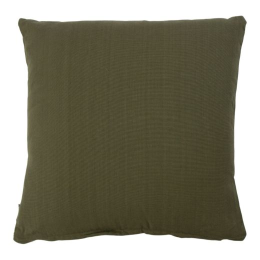 Uneven stitching army green cushion 45 x 45 cm