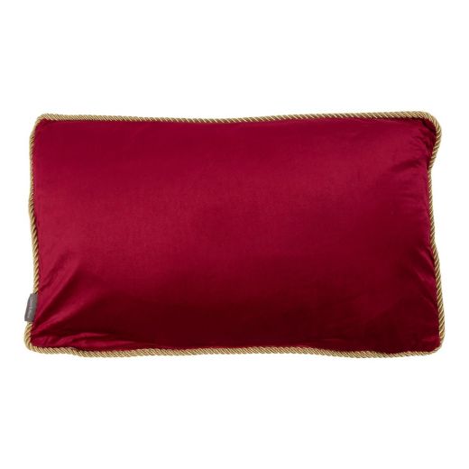 Solid velvet wine red cushion 35x45 cm