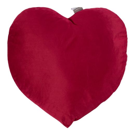 Solid velvet wine red heart-cushion 45x45 cm