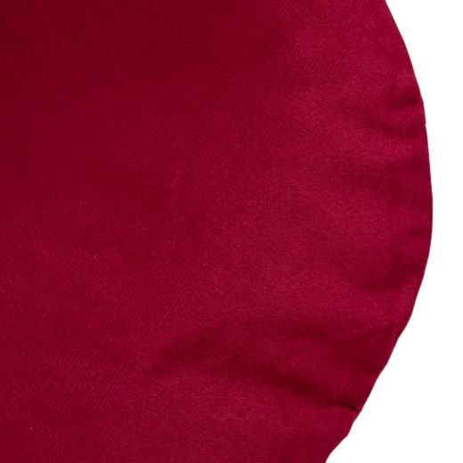 Solid velvet wine red heart-cushion 45x45 cm